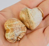 Strength, Security, Courage to Speak Out - Brown Jasper Meditation Heart