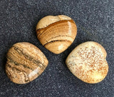 Strength, Security, Courage to Speak Out - Brown Jasper Meditation Heart