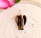 All seeing, all knowing eye - Tiger's Eye Protection Angel Pendant