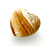 Strength, Security, Courage to Speak Out - Brown Jasper Meditation Heart