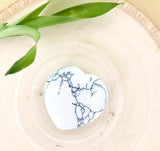 Receive Wisdom, Peace and Calm - Small Howlite Meditation Heart