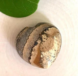 Strength, Security, Courage to Speak Out - Brown Jasper Meditation Heart