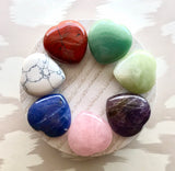 Receive Wisdom, Peace and Calm - Small Howlite Meditation Heart