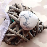 Receive Wisdom, Peace and Calm - Small Howlite Meditation Heart
