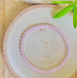 "LOVE, EMOTIONAL HEALING, STRESS RELIEF, UNITY" - Rose Quartz 4mm Beaded Bracelet