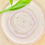 "LOVE, EMOTIONAL HEALING, STRESS RELIEF, UNITY" - Rose Quartz 4mm Beaded Bracelet