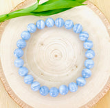 "RESTORE BALANCE & PEACE" - Chalcedony 8mm Beaded Bracelet