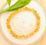 "SELF HEALING, POWERFUL CLEANSER AND REGENERATOR" - Citrine 6/7 mm Beaded Bracelet