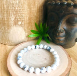 “THE STONE OF PATIENCE” - Howlite 8mm Beaded Bracelet