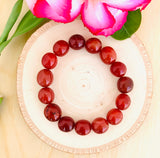 “CREATIVITY, COURAGE, SEXUALITY” - Red Carnelian Tumbled Stone Bracelet