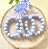 "RESTORE BALANCE & PEACE" - Chalcedony 12mm Beaded Bracelet