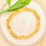 "SELF HEALING, POWERFUL CLEANSER AND REGENERATOR" - Citrine 6/7 mm Beaded Bracelet