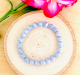 "RESTORE BALANCE & PEACE" - Chalcedony 8mm Beaded Bracelet