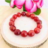 “CREATIVITY, COURAGE, SEXUALITY” - Red Carnelian Tumbled Stone Bracelet