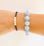 "RESTORE BALANCE & PEACE" - Chalcedony 12mm Beaded Bracelet