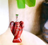 Independence, Stability, Strength - RED JASPER ANGEL PENDANT