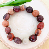 "INDEPENDENCE, SECURITY, STABILITY" - Jasper Tumbled Stone Bracelet