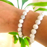 “THE STONE OF PATIENCE” - Howlite 8mm Beaded Bracelet