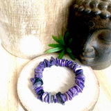 "NEW POSSIBILITIES IN OLD SITUATIONS" - Charoite Chip Gemstone Bracelet