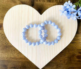 "RESTORE BALANCE & PEACE" - Chalcedony 12mm Beaded Bracelet
