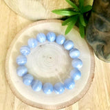 "RESTORE BALANCE & PEACE" - Chalcedony 12mm Beaded Bracelet