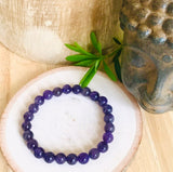 “PROTECTION, TRANQUILITY, CONTENTMENT”- Amethyst 8mm Beaded Bracelet