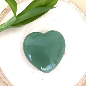 The Stone of Opportunity & Optimism - Aventurine Meditation Heart