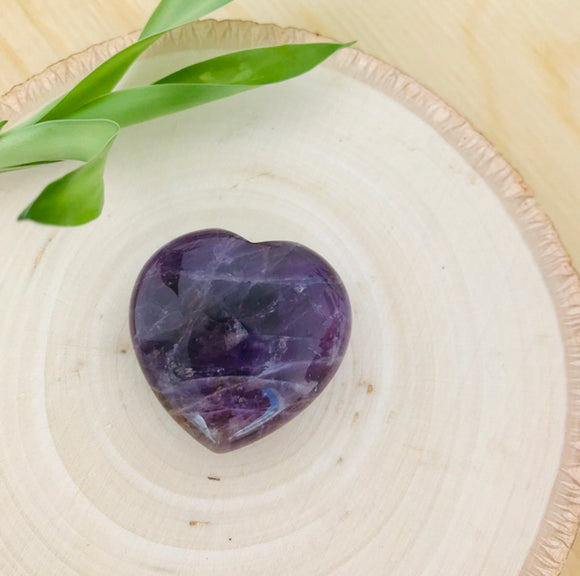 Tranquility and Protection - Small Amethyst Meditation Heart