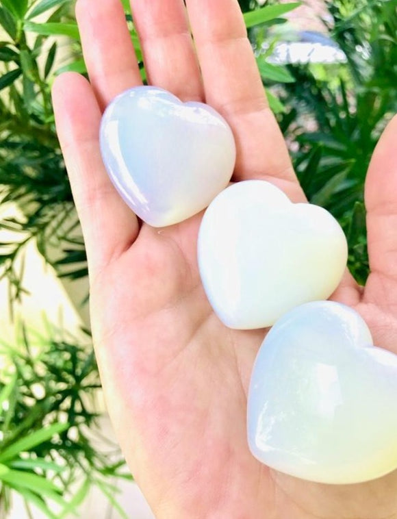 Free the Spirit, Growth, Intuition - Spark of Magic Opalite Meditation Heart