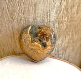 Strength, Security, Courage to Speak Out - Brown Jasper Meditation Heart