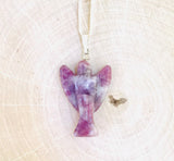 The Stone of Transition - Lepidolite Protection Angel Pendant