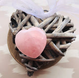 Love, Emotional Healing, Stress Relief, Unity - Small Rose Quartz Meditation Heart