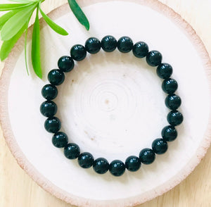 "THE STONE OF PROTECTION AND GROUNDING" - Black Onyx 8mm Beaded Bracelet