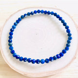 “INNER VISION, INNER POWER, MENTAL ORGANIZATION”  - Lapis Lazuli 4mm Faceted Bracelet