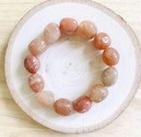 "INTUITION & EMOTIONAL VISION" - Moonstone Large Tumbled Stone Bracelet