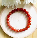 “CREATIVITY, COURAGE, SEXUALITY” - Red Carnelian 8mm Beaded Bracelet