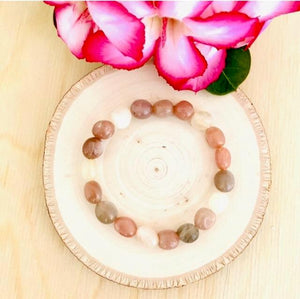 "INTUITION & EMOTIONAL VISION" - Moonstone Tumbled Stone Bracelet