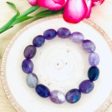 “PROTECTION, TRANQUILITY, CONTENTMENT” - Amethyst Tumbled Stone Bracelet