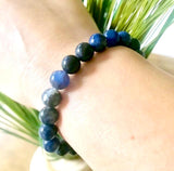 "STONE OF LOGIC, EFFICIENCY AND MINDFULNESS" - Sodalite 8mm Beaded Bracelet