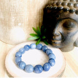 "THE STONE OF PEACE" - Blue Quartz Tumbled Stone Bracelet