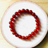 “CREATIVITY, COURAGE, SEXUALITY” - Red Carnelian 8mm Beaded Bracelet