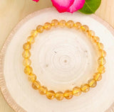 "SELF HEALING, POWERFUL CLEANSER AND REGENERATOR" - Citrine 6/7 mm Beaded Bracelet