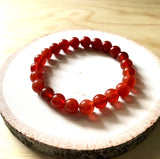 “CREATIVITY, COURAGE, SEXUALITY” - Red Carnelian 8mm Beaded Bracelet