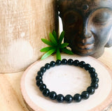 "THE STONE OF PROTECTION AND GROUNDING" - Black Onyx 8mm Beaded Bracelet