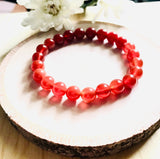 “CREATIVITY, COURAGE, SEXUALITY” - Red Carnelian 8mm Beaded Bracelet