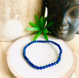 “INNER VISION, INNER POWER, MENTAL ORGANIZATION”  - Lapis Lazuli 4mm Faceted Bracelet