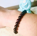 "THE STONE OF PASSION, ENERGY, AND POWER" - Ruby 8mm Beaded Bracelet