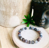 "THE SOOTHING STONE" - Botswana Agate 8mm Beaded Bracelet