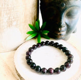 "THE STONE OF PASSION, ENERGY, AND POWER" - Ruby 8mm Beaded Bracelet