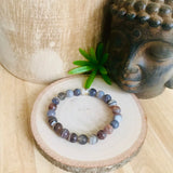 "THE SOOTHING STONE" - Botswana Agate 8mm Beaded Bracelet